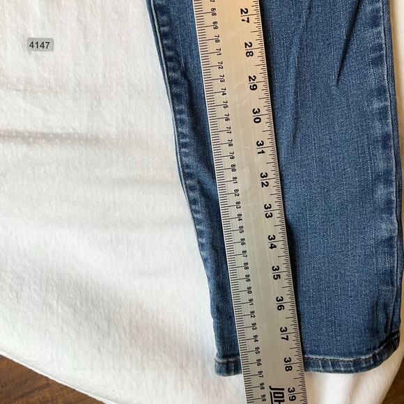 Chico’s Women Skinny Boyfriend Jeans size 1X Blue Mid Rise Stretch Ankle Cut - Picture 3 of 11